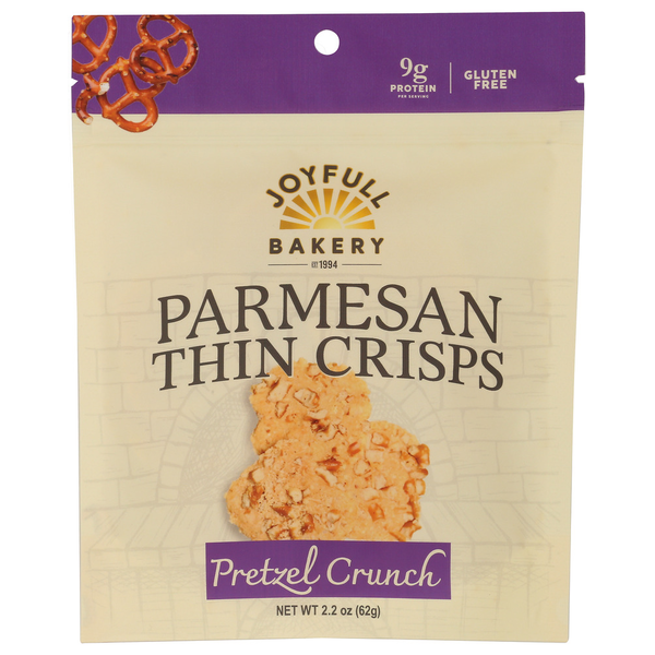 Joyfull Bakery Pretzel Crunch Parmesan Thin Crisps