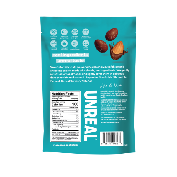 UNREAL Dark Chocolate Coconut Covered Almonds