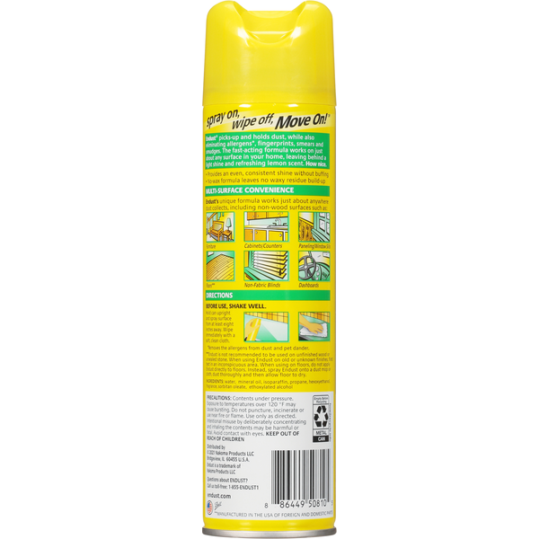 Endust Multi-Surface Dusting Spray, Lemon Zest