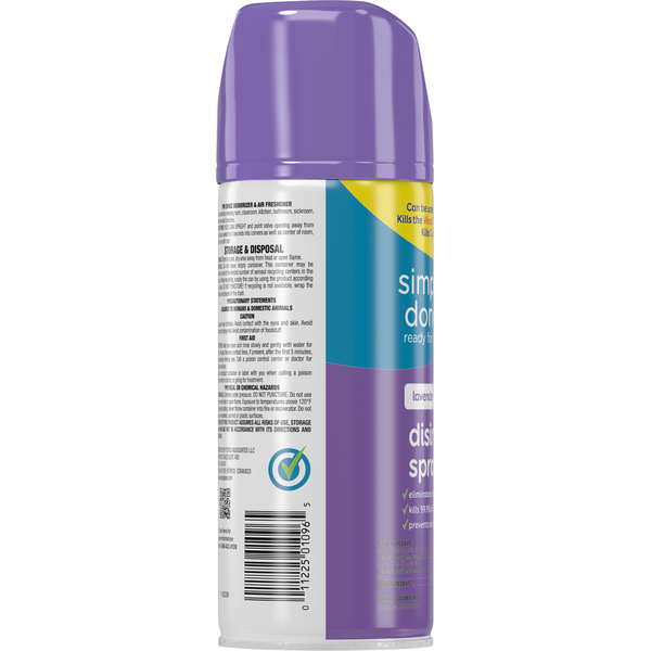 Simply Done Disinfectant Spray, Lavender Scent