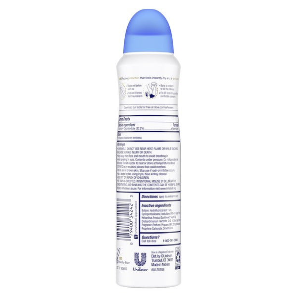 Dove Dry Spray Antiperspirant Deodorant Nourished Beauty,