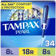 TAMPAX Pearl Tampons Multipack with Leak Guard Bra...
️