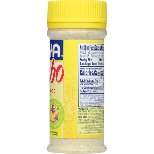 Goya Seasoning, Adobo, All Purpose, Lemon & Pepper