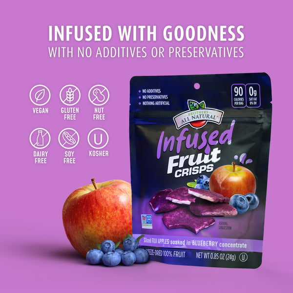 Brothers All Natural Infused Fruit Crisps Infused Blueberry Fruit Crisps