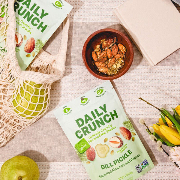 Daily Crunch Snacks Dill Pickle Sprouted Almonds and Pepitas