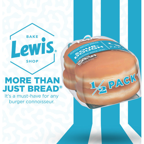 Lewis Bake Shop Sourdough Half Pack Burger Buns