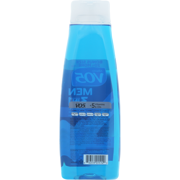 Alberto VO5 Shampoo/Conditioner/Body Wash, 3 in 1, Men, Ocean Surge, Bonus Size