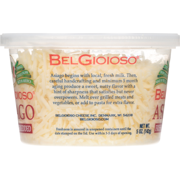 BelGioioso Shredded Cheese, Asiago