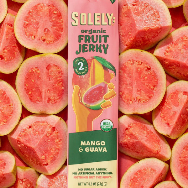 Solely: Fruit Jerky Mango & Guava, Organic, Strip