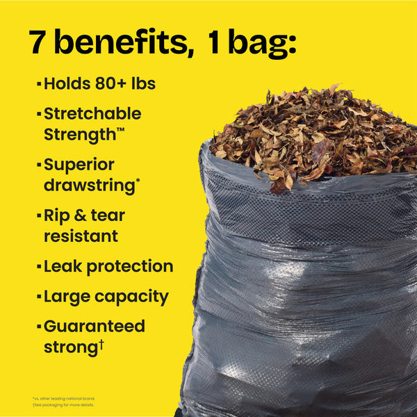 Glad ForceFlex Heavy Duty Large Trash Bags with Clorox, Mountain Air Scent, 30 Gallon