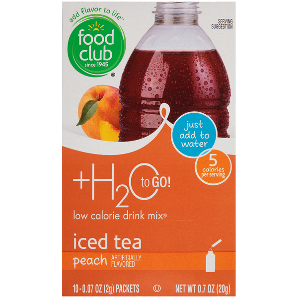 Food Club Peach Iced Tea Low Calorie Drink Mix