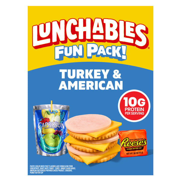 Lunchables Turkey & American Cheese Cracker Stackers Kids Lunch Snack Meal Kit & Capri Sun
