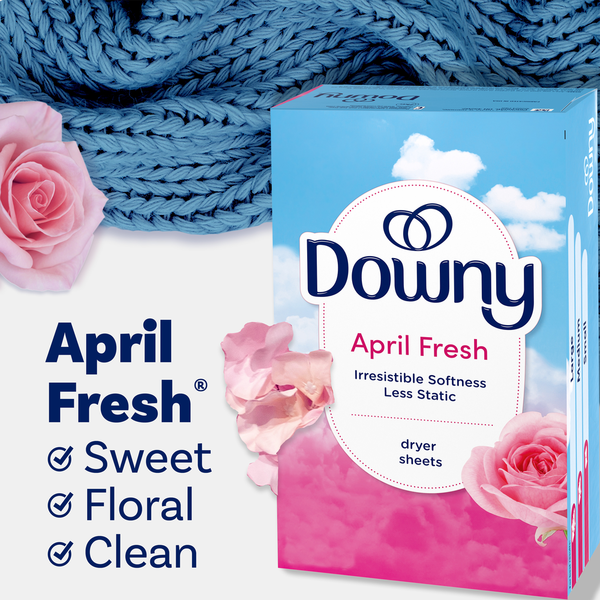 Downy Fabric Softener Dryer Sheets, April Fresh