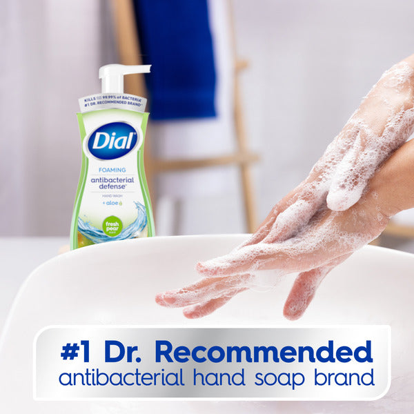 Dial Antibacterial Defense Fresh Pear Scent Foaming Hand Soap, 7.5 fl oz