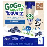 GoGo Squeez Yogurtz, Low Fat, Blueberry️