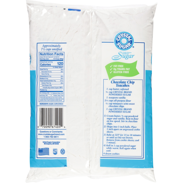 CRYSTAL SUGAR Sugar, Confectioners Powdered