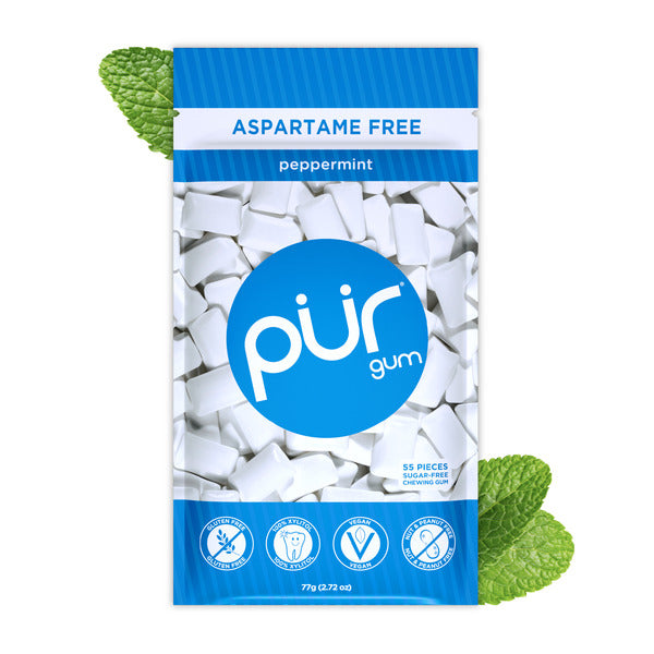 PÜR Peppermint, Aspartame Free, 100% Xylitol, Natural Flavored Gum