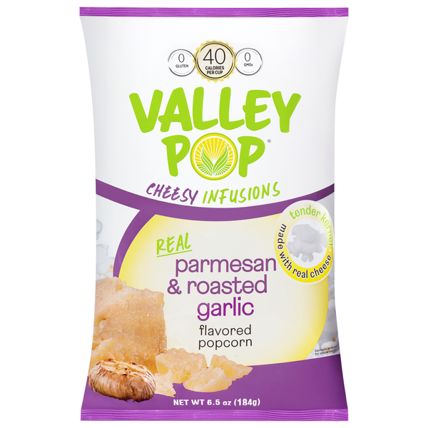 Valley Pop Cheesy Infusions Parmesan & Roasted Garlic Popcorn