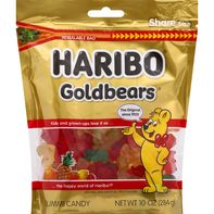 HARIBO Gummi Candy, Goldbears, Share Size