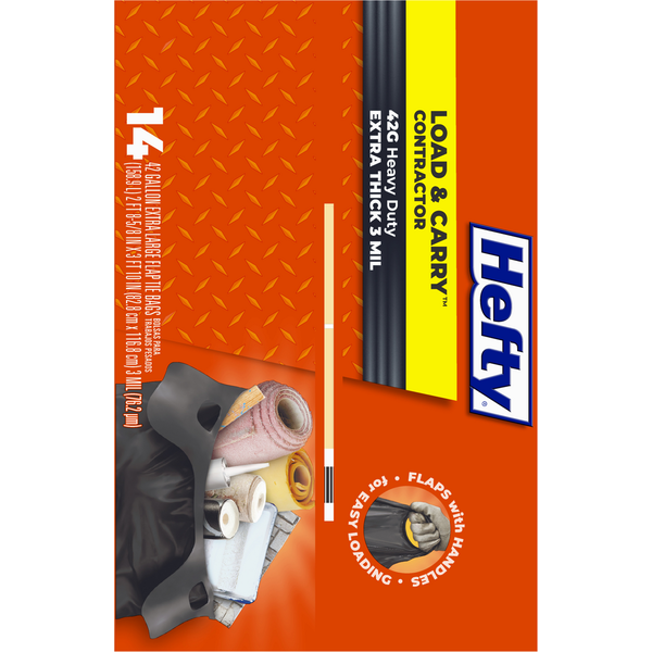 Hefty Load & Carry Contractor Extra Large Flap Tie Bags