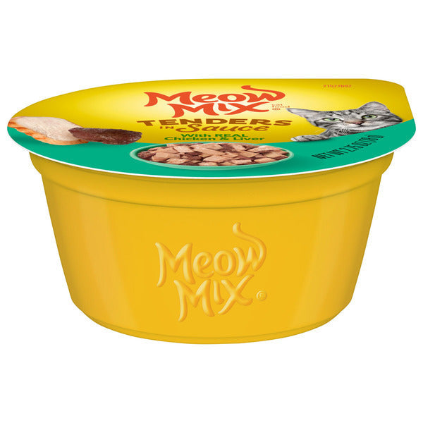 Meow Mix Tenders in Sauce Wet Cat Food With REAL Chicken & Liver