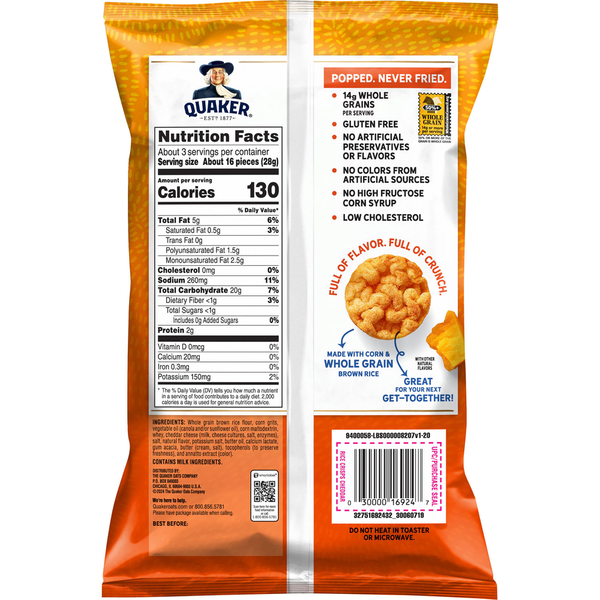 Quaker Rice Crisps, Cheddar Cheese