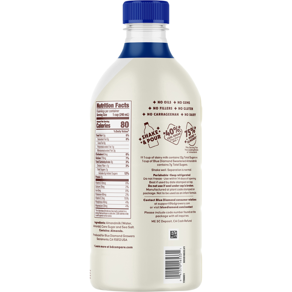 Blue Diamond Sweetened Simple Almondmilk