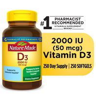 Nature Made Vitamin D3 2000 IU (50 mcg) Softgels️ DestGlow