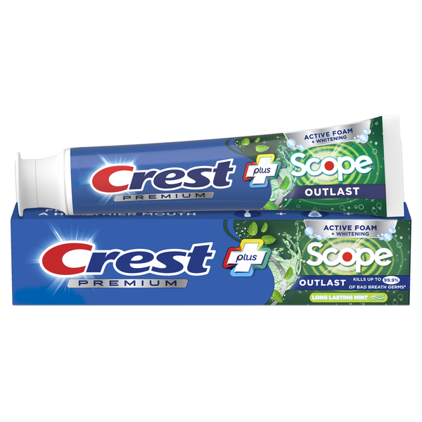 Crest Premium Plus Scope Outlast Toothpaste, Long Lasting Mint Flavor