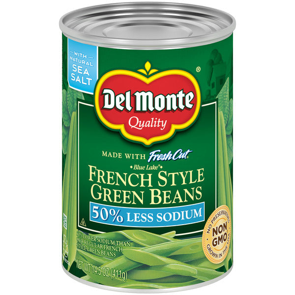 Del Monte 50% Less Sodium French Style Green Beans