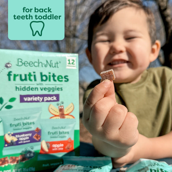 Beech-Nut Fruti Bites Toddler Snack with Hidden Veggies, Fruit Snack Variety Pack
