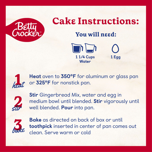 Betty Crocker Gingerbread Cake and Cookie Mix