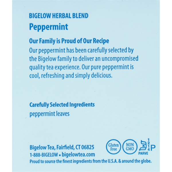 Bigelow Herbal Tea, Peppermint, Tea Bags
