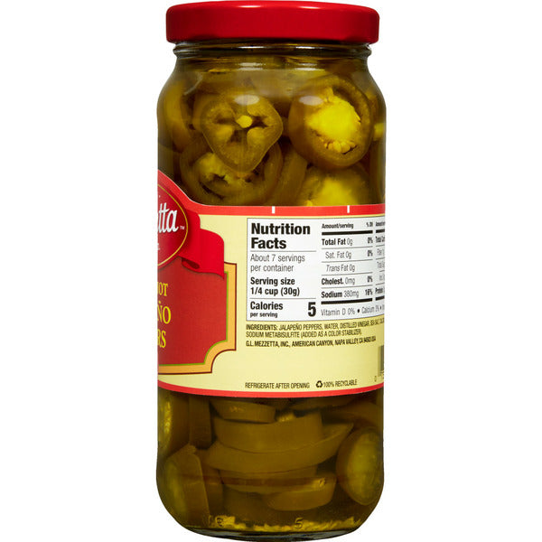 Mezzetta Sliced Hot Jalapeño Peppers