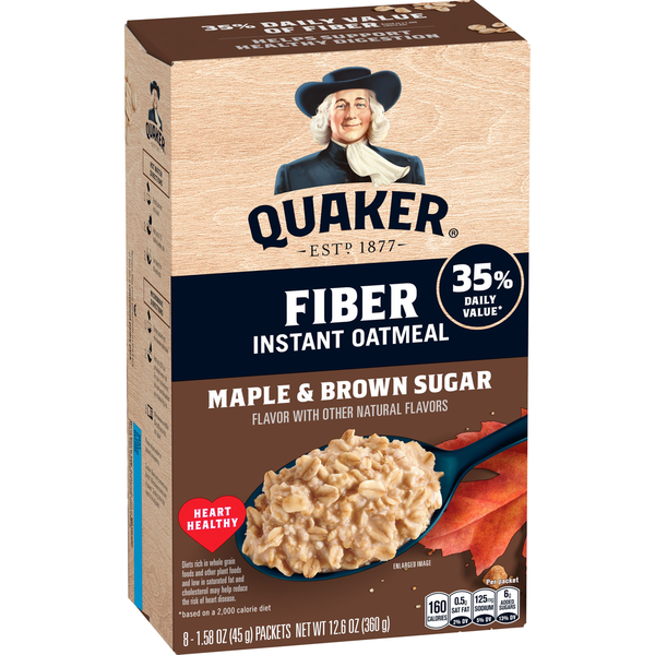 Quaker Fiber Instant Oatmeal Maple & Brown Sugar