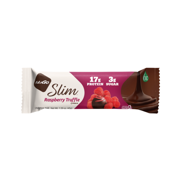 NuGo Slim Raspberry Truffle, Gluten Free, Low Sugar, High Protein Bar
