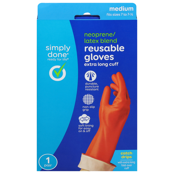 Simply Done Medium Neoprene/Latex Blend Household Gloves