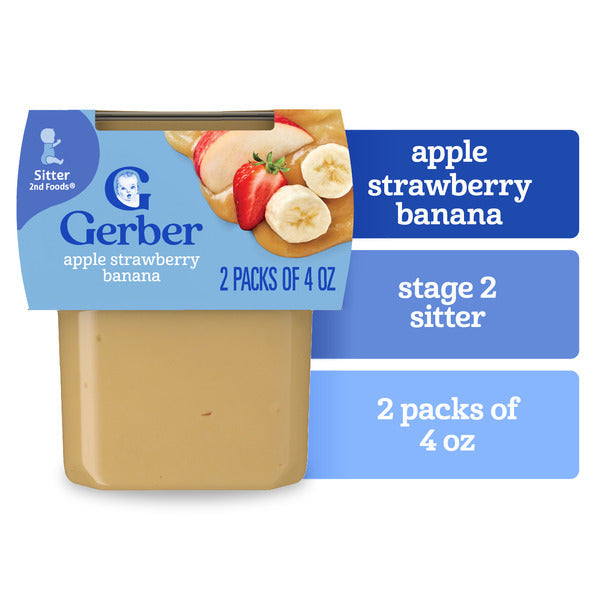Gerber Stage 2 Baby Food Apple Strawberry Banana Puree Tubs Baby Puree DestGlow