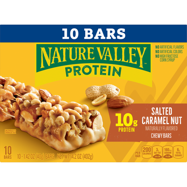 Nature Valley Chewy Protein Salted Caramel Nut Granola Bars