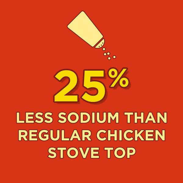 Kraft Stove Top Low Sodium Stuffing Mix for Chicken with 25% Less Sodium