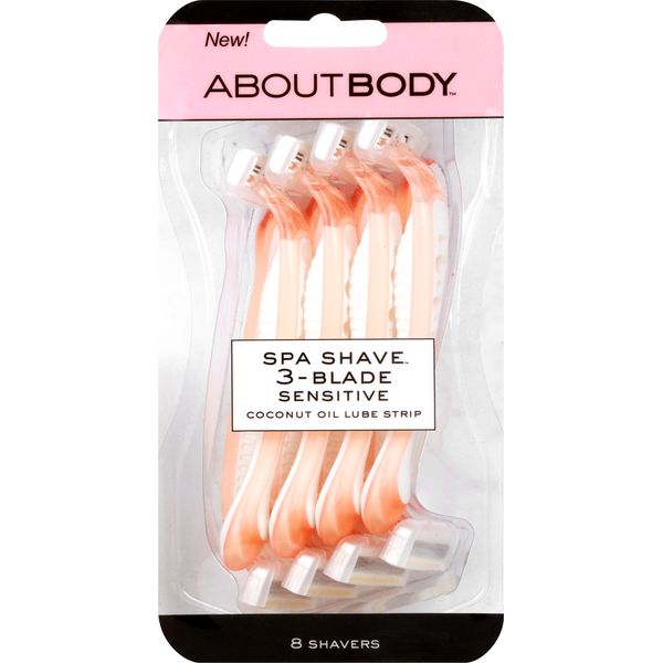 About Body Spa Shave, 3-Blade, Sensitive