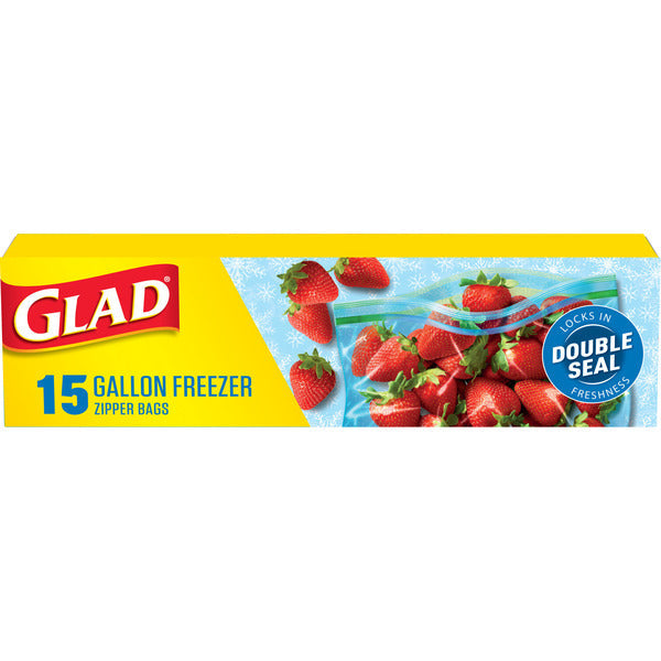 Glad Zipper Bag Extra Wide Seal Freezer Bags