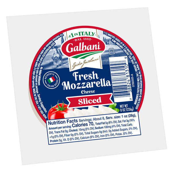 Galbani Fresh Mozzarella Cheese Sliced Ball
