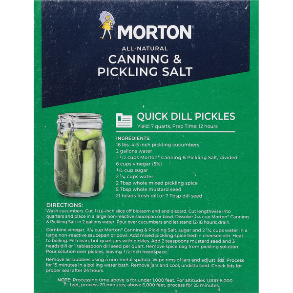 Morton Salt, Canning & Pickling