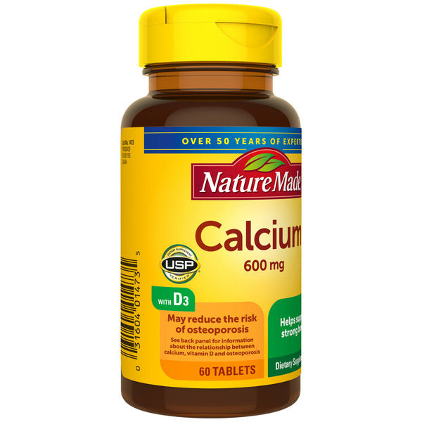 Nature Made Calcium 600 mg with Vitamin D3 Tablets