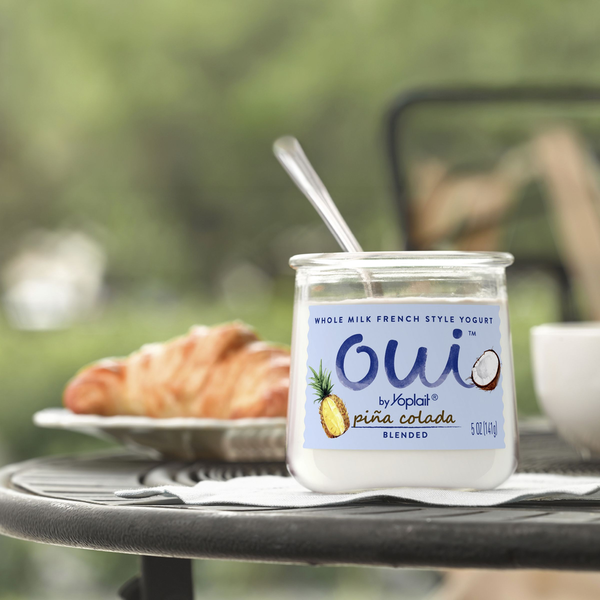 Yoplait Oui Pina Colada Whole Milk French Style Yogurt