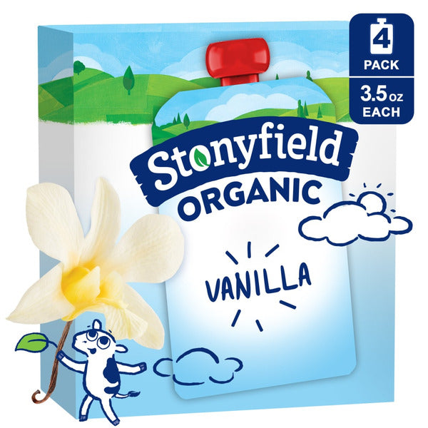 Stonyfield Organic Vanilla Whole Milk Yogurt Pouches