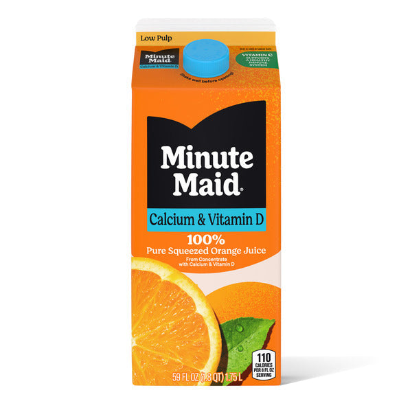 Minute Maid Calcium Orange Juice Carton