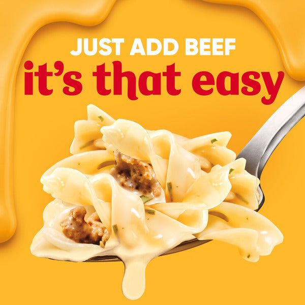 VELVEETA Creamy Beef Stroganoff One Pan Dinner Kit with Cheese Sauce, Pasta & Seasonings