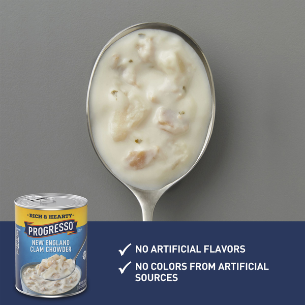Progresso Rich & Hearty New England Clam Chowder Canned Soup